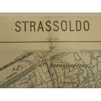 Карта Австро-Венгерская местечка Strassoldo в Италии. Espenlaub militaria